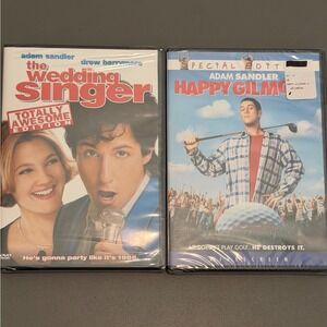 Adam Sandler DVD Bundle The‎ Wedding Singer Totally Awesome/Happy Gilmore SEALED